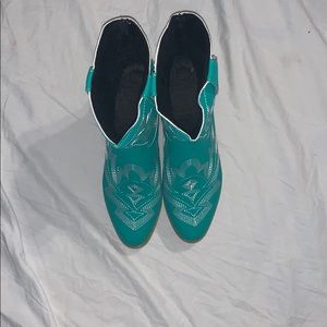 Teal cowgirl boots